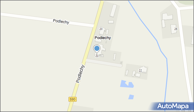 Podlechy, Podlechy, 21, mapa Podlechy