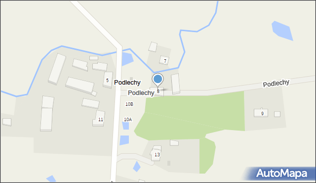 Podlechy, Podlechy, 8, mapa Podlechy