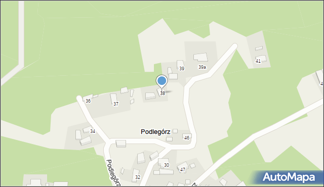 Podlegórz, Podlegórz, 38, mapa Podlegórz