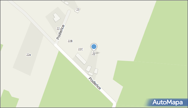 Podleńce, Podleńce, 22, mapa Podleńce