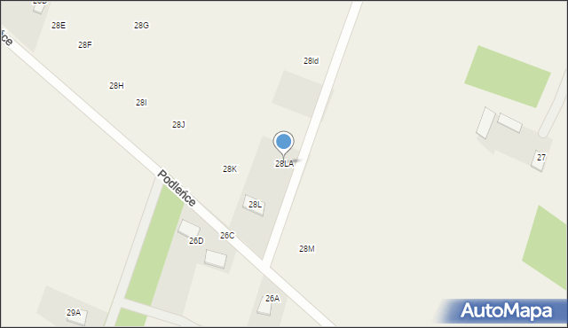 Podleńce, Podleńce, 28LA, mapa Podleńce