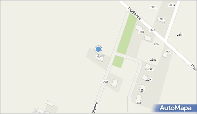 Podleńce, Podleńce, 29A, mapa Podleńce