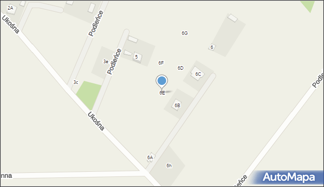 Podleńce, Podleńce, 6E, mapa Podleńce