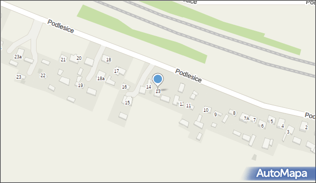 Podlesice, Podlesice, 13, mapa Podlesice