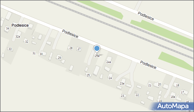 Podlesice, Podlesice, 25a, mapa Podlesice