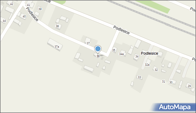 Podlesice, Podlesice, 36, mapa Podlesice