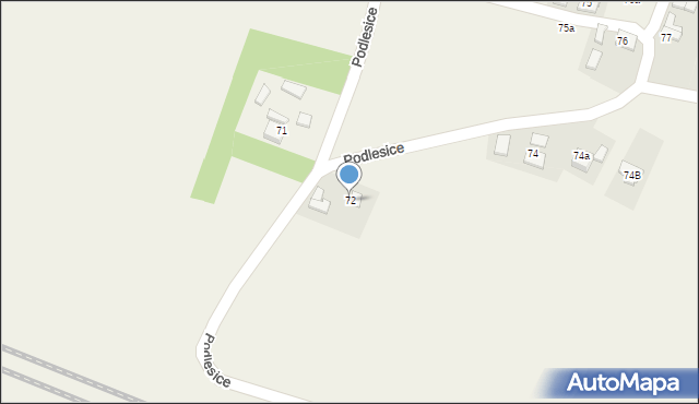 Podlesice, Podlesice, 72, mapa Podlesice