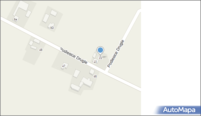 Podlesice Drugie, Podlesice Drugie, 11, mapa Podlesice Drugie