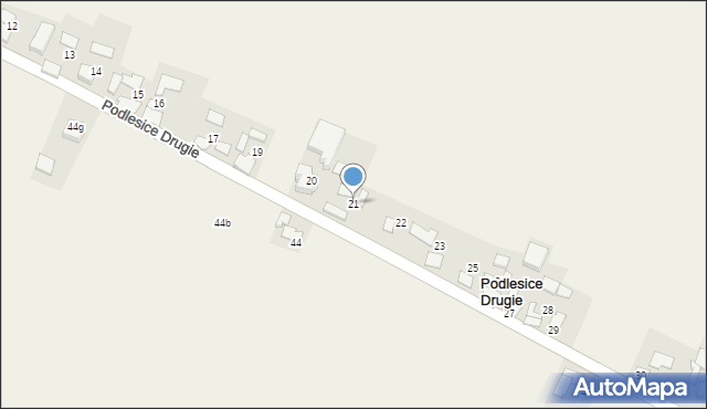 Podlesice Drugie, Podlesice Drugie, 21, mapa Podlesice Drugie