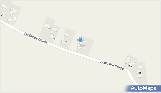 Podlesice Drugie, Podlesice Drugie, 40, mapa Podlesice Drugie