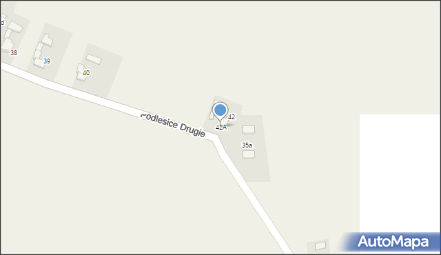 Podlesice Drugie, Podlesice Drugie, 42A, mapa Podlesice Drugie