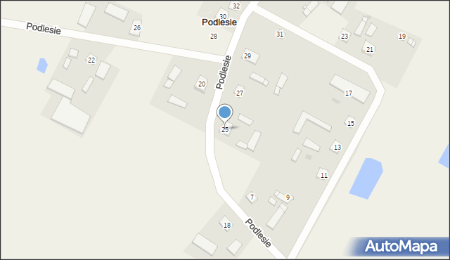 Podlesie, Podlesie, 25, mapa Podlesie