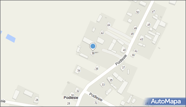 Podlesie, Podlesie, 38, mapa Podlesie