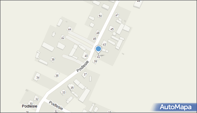 Podlesie, Podlesie, 41, mapa Podlesie