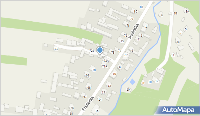 Podlesie, Podleska, 72B, mapa Podlesie