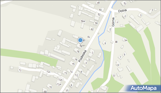 Podlesie, Podleska, 79, mapa Podlesie
