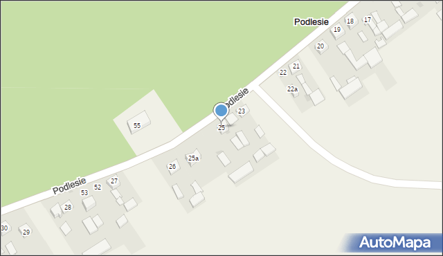 Podlesie, Podlesie, 25, mapa Podlesie