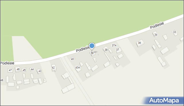 Podlesie, Podlesie, 39, mapa Podlesie