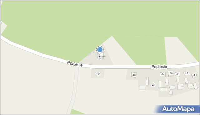 Podlesie, Podlesie, 51, mapa Podlesie
