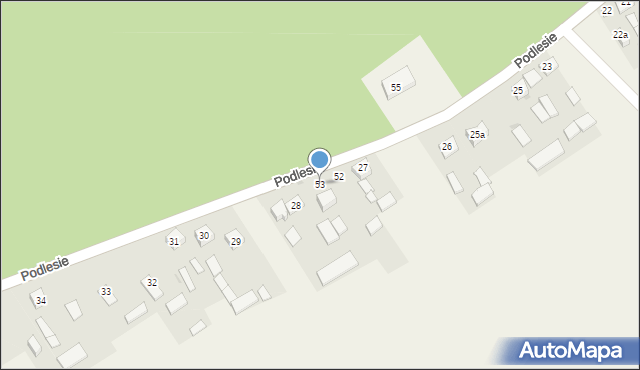 Podlesie, Podlesie, 53, mapa Podlesie