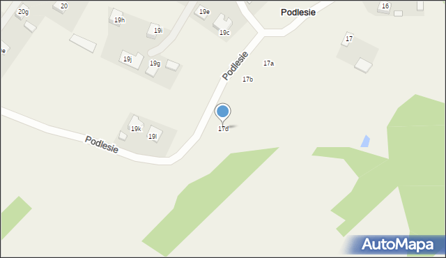 Podlesie, Podlesie, 17d, mapa Podlesie