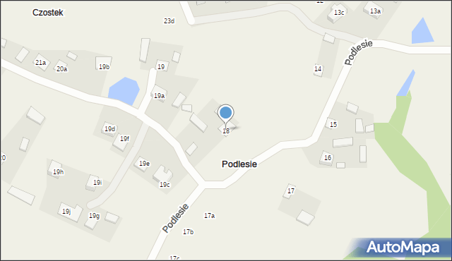 Podlesie, Podlesie, 18, mapa Podlesie