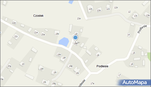 Podlesie, Podlesie, 19a, mapa Podlesie