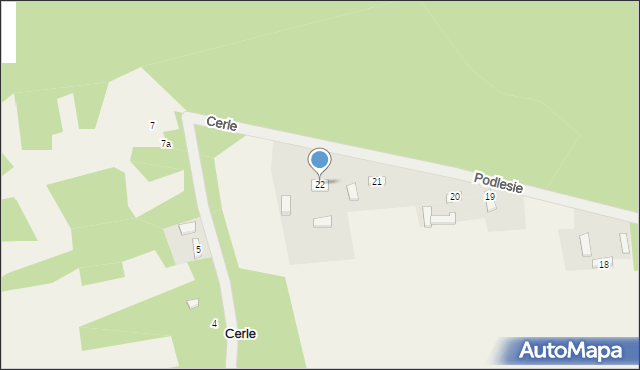 Podlesie, Podlesie, 22, mapa Podlesie