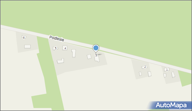 Podlesie, Podlesie, 3, mapa Podlesie