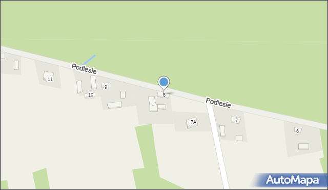 Podlesie, Podlesie, 8, mapa Podlesie