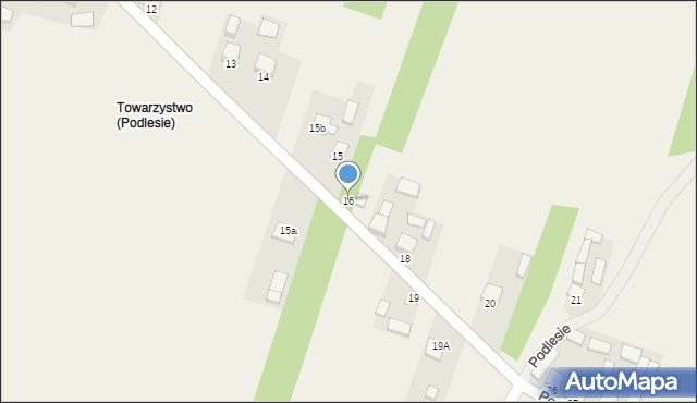Podlesie, Podlesie, 16, mapa Podlesie