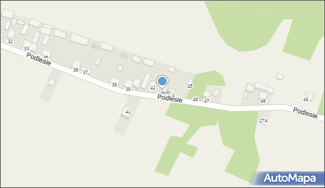 Podlesie, Podlesie, 43, mapa Podlesie