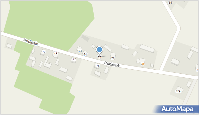 Podlesie, Podlesie, 75, mapa Podlesie