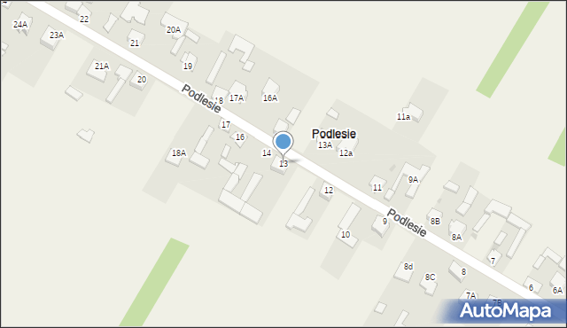 Podlesie, Podlesie, 13, mapa Podlesie