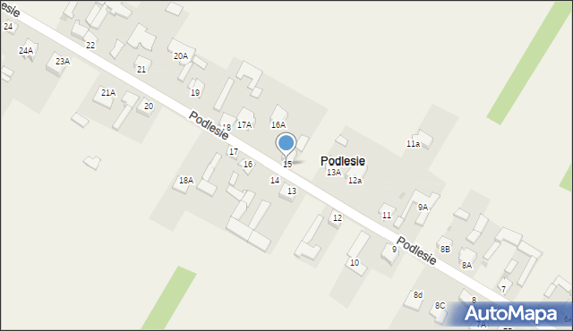 Podlesie, Podlesie, 15, mapa Podlesie