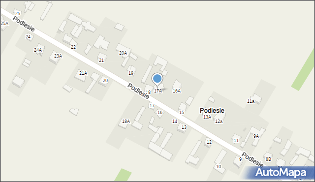 Podlesie, Podlesie, 17A, mapa Podlesie