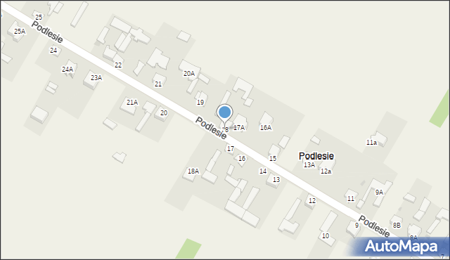 Podlesie, Podlesie, 18, mapa Podlesie