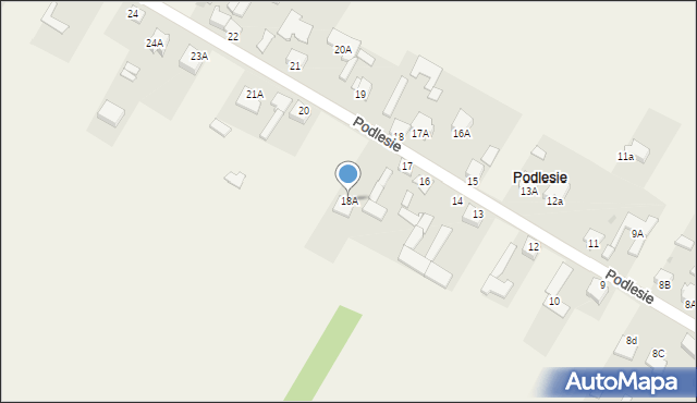 Podlesie, Podlesie, 18A, mapa Podlesie