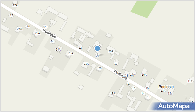 Podlesie, Podlesie, 21, mapa Podlesie