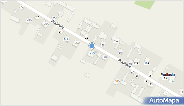 Podlesie, Podlesie, 21A, mapa Podlesie