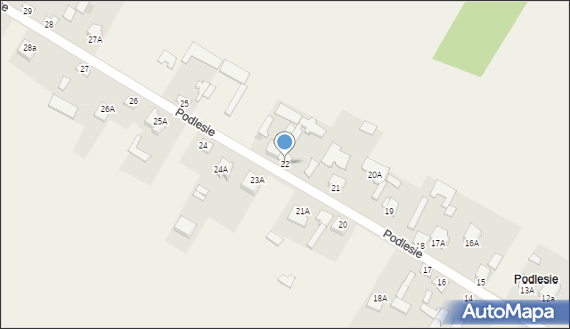Podlesie, Podlesie, 22, mapa Podlesie