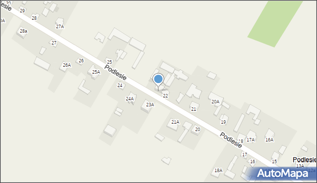 Podlesie, Podlesie, 23, mapa Podlesie