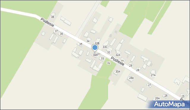 Podlesie, Podlesie, 34A, mapa Podlesie