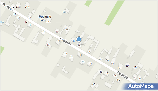 Podlesie, Podlesie, 8A, mapa Podlesie