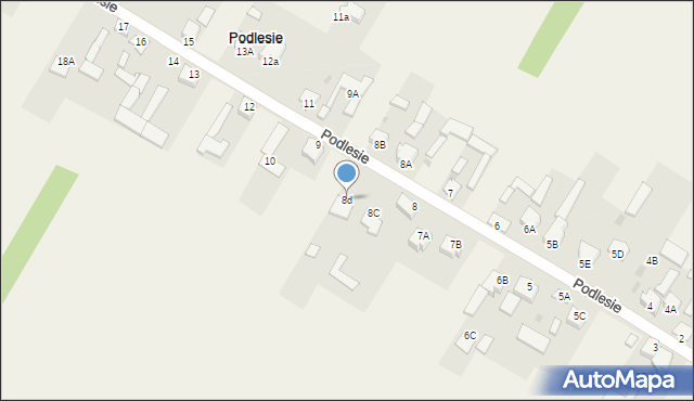 Podlesie, Podlesie, 8d, mapa Podlesie