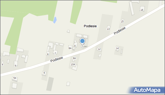 Podlesie, Podlesie, 11, mapa Podlesie