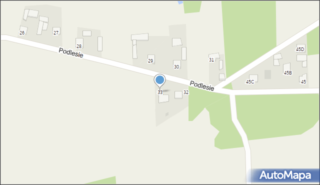 Podlesie, Podlesie, 33, mapa Podlesie