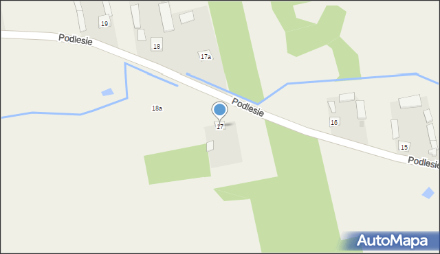 Podlesie, Podlesie, 17, mapa Podlesie