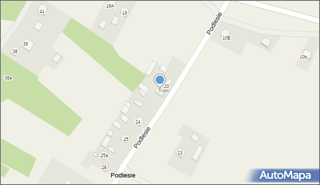 Podlesie, Podlesie, 21, mapa Podlesie