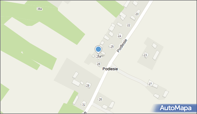 Podlesie, Podlesie, 25a, mapa Podlesie